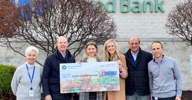 Check presented to Greater Cleveland Food Bank